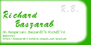 richard baszarab business card